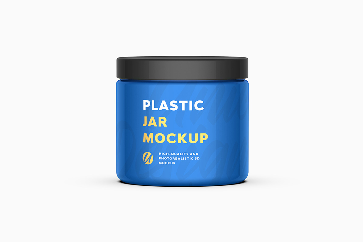 Plastic Jar Mockup, a Packaging Mockup by UnicDesign (Photo 2 of 5)