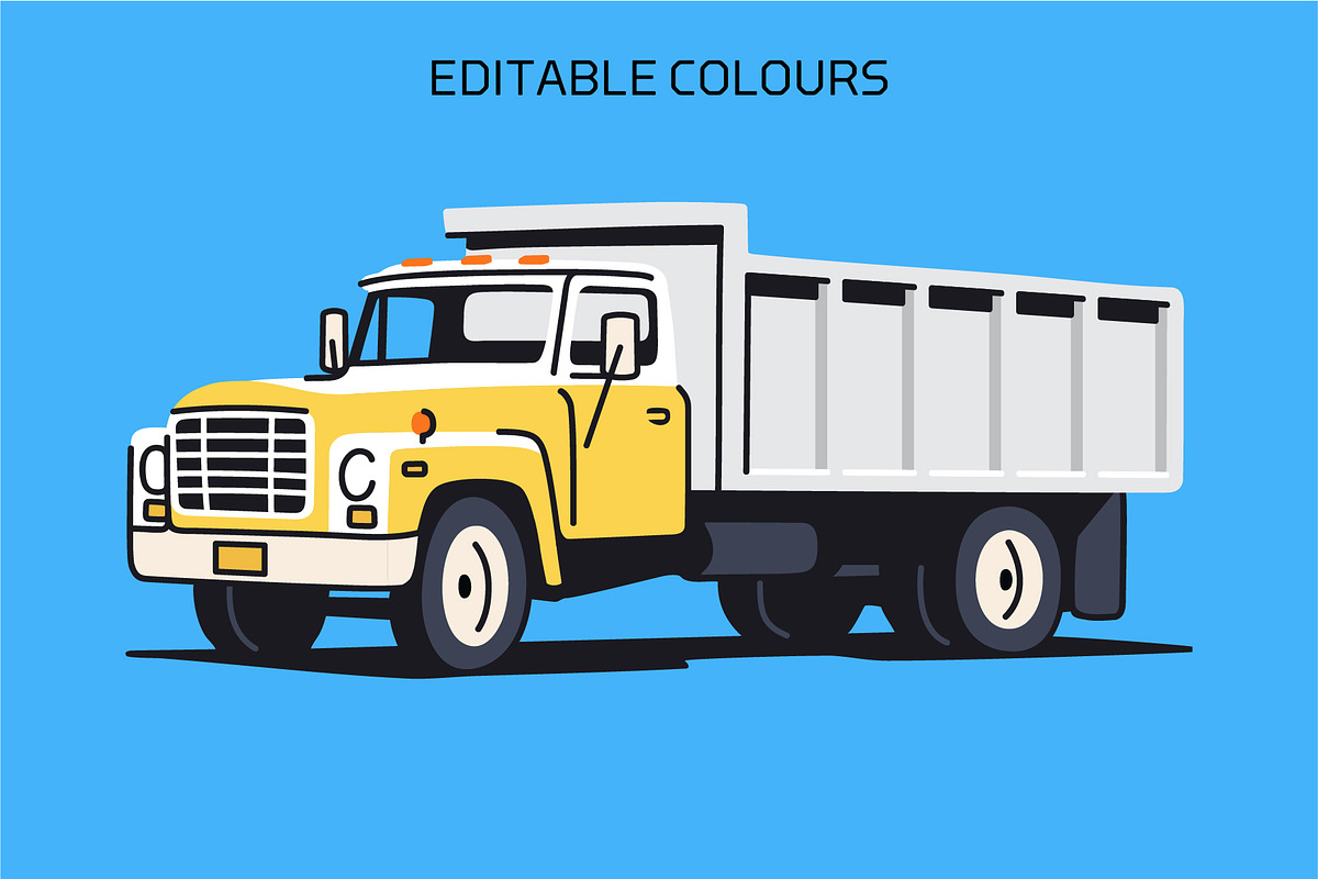 Dump Truck Vector Illustration, a Transportation Illustration by Studio22 (Photo 2 of 3)