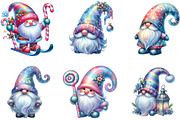 Lridescent Christmas Gnome Clipart, an Illustration by CraftArtStudio (Thumbnail 2 of 6)