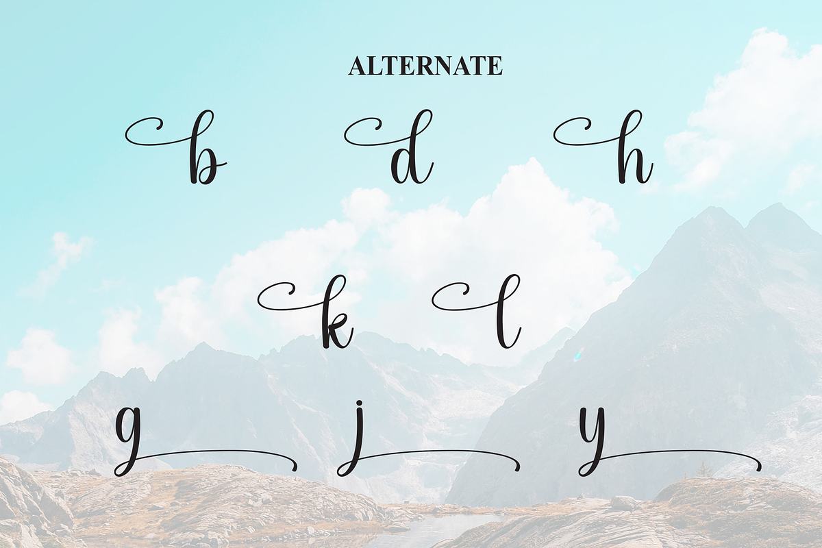 Highland | Script Font, a Handwritten Font by Scratchones (Photo 8 of 9)