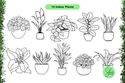 Indoor Plants Cliparts - Lineart Set, an Object Illustration by shielscreations (Thumbnail 2 of 3)