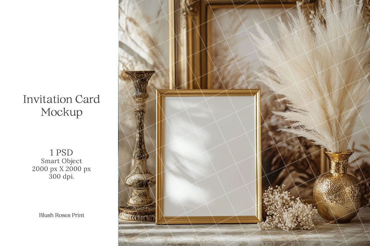 Boho 8x10 table sign number mockup, an Advertising Mockup by Blush Roses Print (Photo 1 of 8)