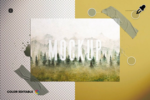 A4 Watercolor Paper Mockup