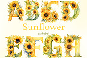 Sunflowers Alphabet | Yellow Letter, a Seasonal Illustration by GlamArtZhanna (Thumbnail 1 of 5)