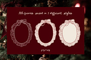Vintage Christmas lace frames set, an Object Graphic by Cute Atelier (Thumbnail 5 of 9)