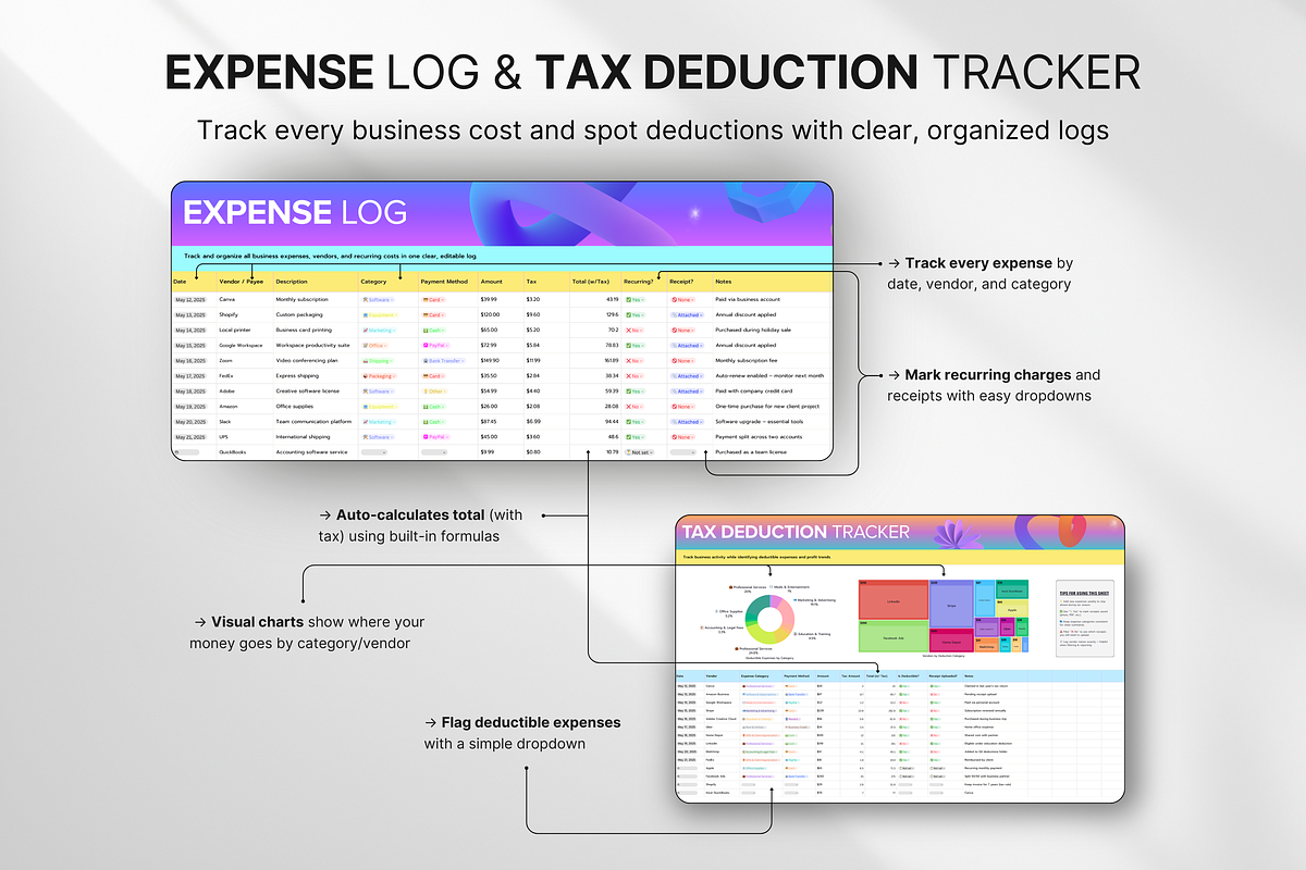 Small Business Finance Tracker Canva, a Design Template by DigiPax (Photo 4 of 10)