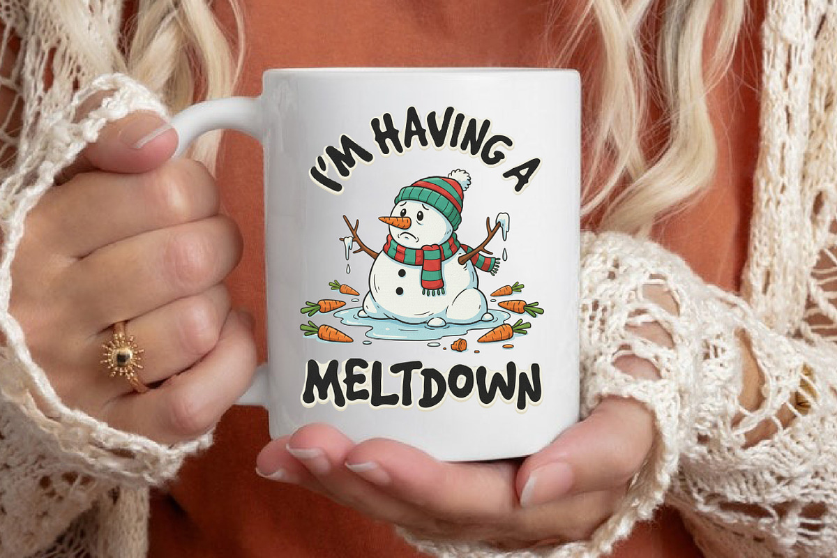 I’m Having a Meltdown, Christmas PNG, an Illustration by Designking (Photo 4 of 6)