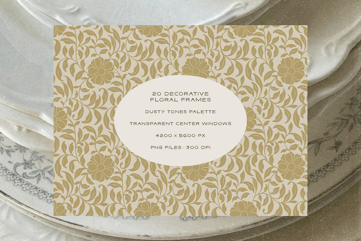 Vintage Floral Frames & Overlays, an Object Graphic by alonahaidash (Photo 11 of 19)