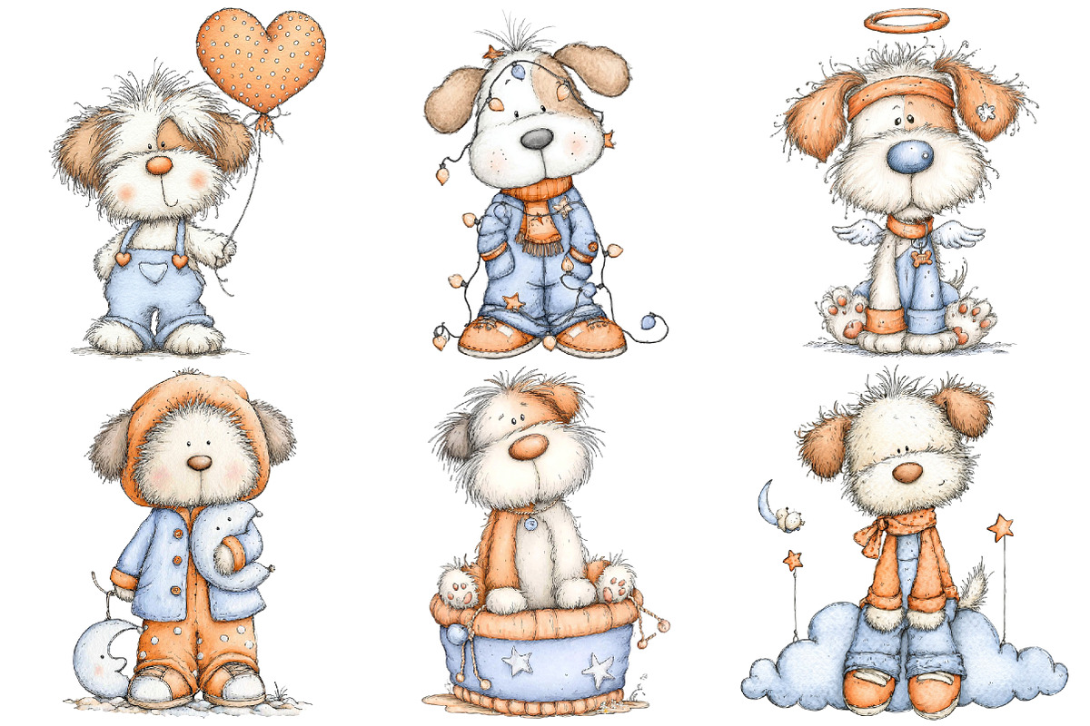 Whimsical Cute Dog Sublimation, an Illustration by Pixels.Craft (Photo 6 of 6)