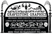 Gravestone Graphics From New England, an Illustration by Little Bunny Sunshine (Thumbnail 1 of 10)