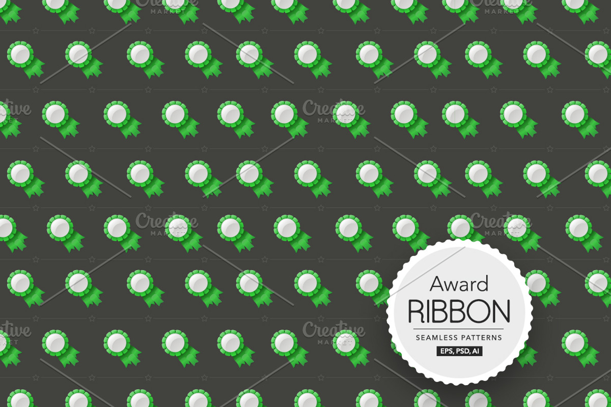 Award Ribbon Seamless Pattern, a Pattern Graphic by ToozDesign (Photo 5 of 10)