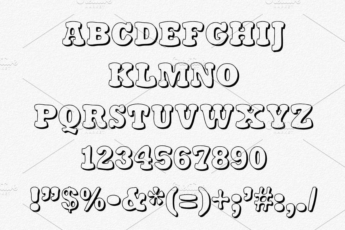 Stampy Font preview 2