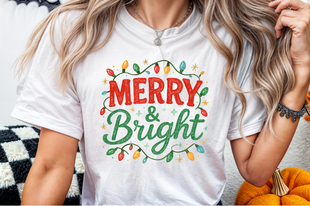 Merry and Bright Png Christmas Png, an Illustration by Sublimation Artist (Photo 6 of 9)