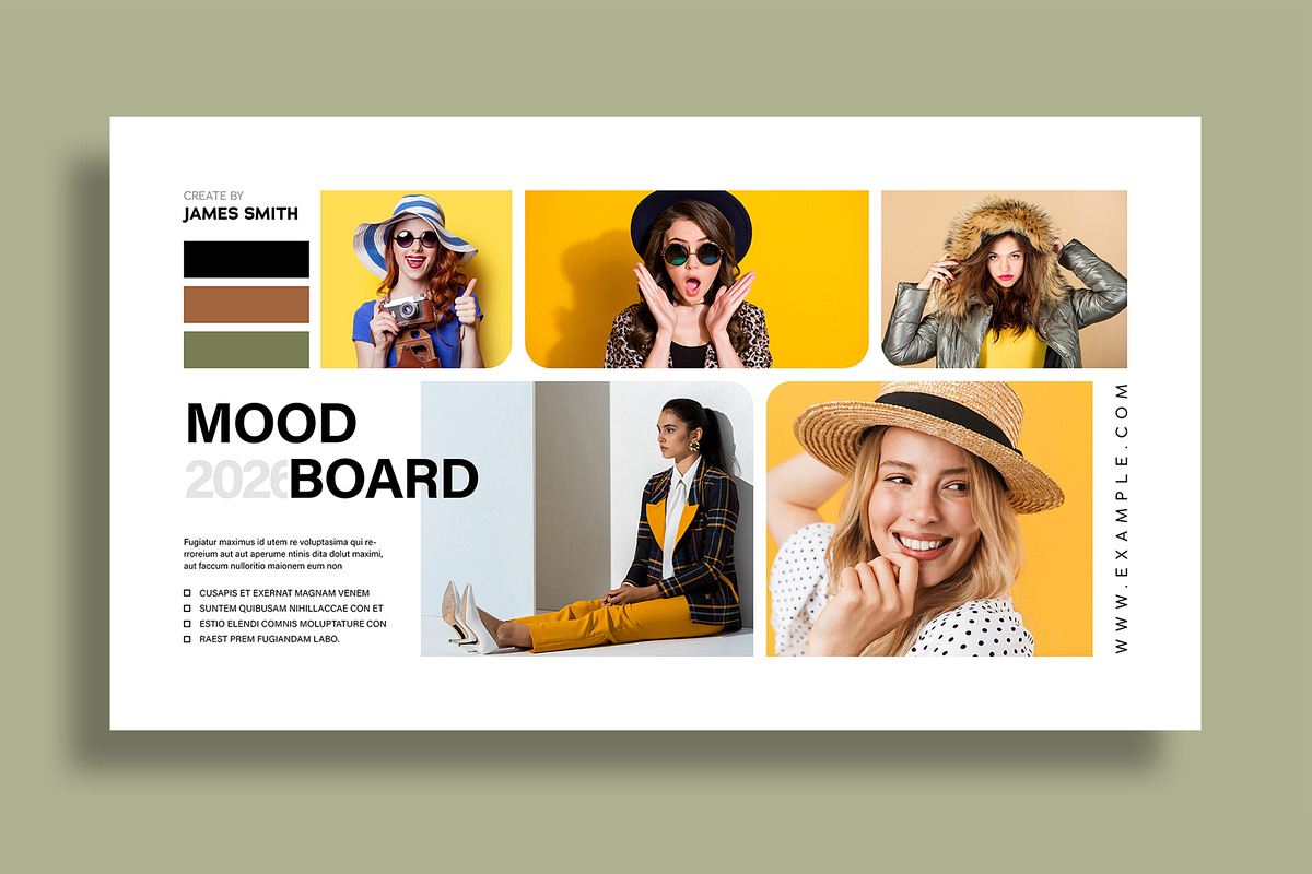Modern Fashion Mood Board Template, an UI Kit Template by MightyDesign (Photo 2 of 8)