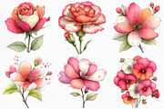 Whimsical Spring Flower Clipart, an Illustration by Craft Nest (Thumbnail 3 of 11)