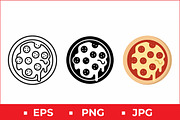 Pizza Vector Icons, a Solid Icon by Artonix (Thumbnail 1 of 2)