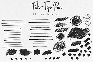 Felt-Tip Pen AI Brushes Kit