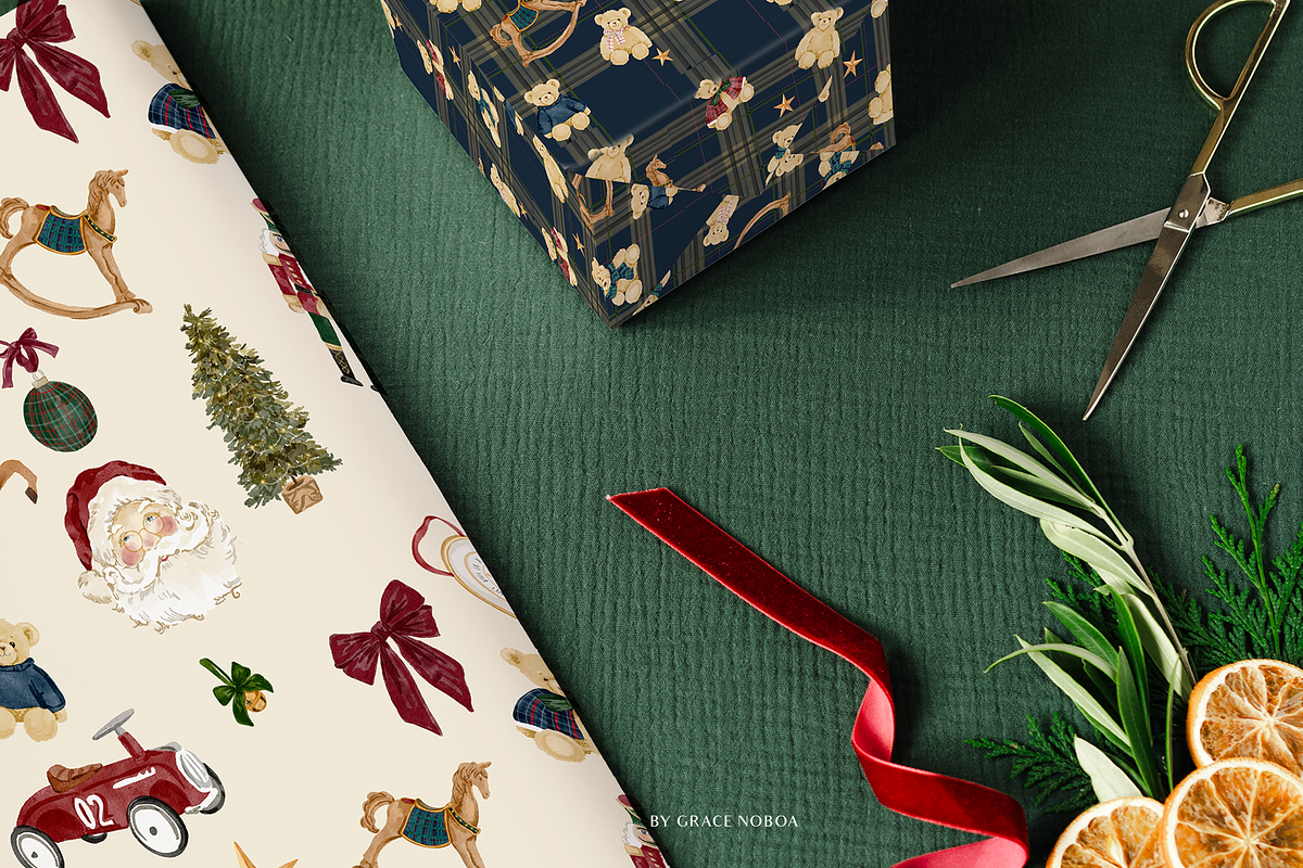 Christmas holiday graphics bows, an Object Graphic by Grace Noboa Illustrations (Photo 6 of 15)