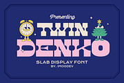 Twin Denko - Chunky Slab Typeface, a Slab Serif Font by Imoodev (Thumbnail 1 of 5)