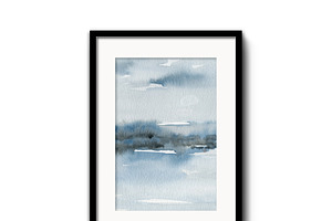 Minimalist Watercolor Landscapes