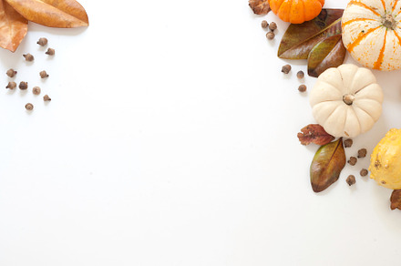 Autumn Fall Pumpkins Flat Lay Photo