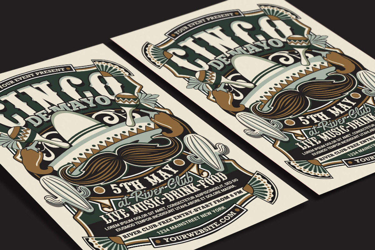 Cinco De Mayo Retro Flyer, a Flyer Template by Muhamad Iqbal hidayat (Photo 3 of 4)