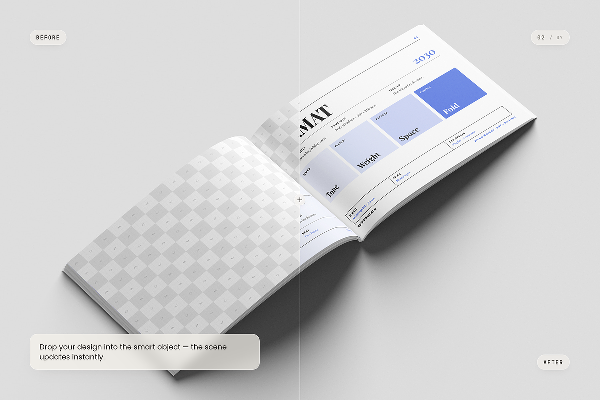 A4 Landscape Magazine Mockup, a Books & Magazine Mockup by Toasin Studio (Photo 2 of 7)