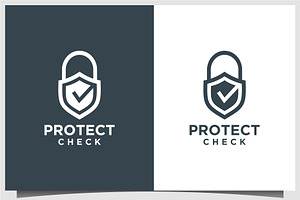 Simple and unique Padlock and Checkl, a Branding & Logo Template by ebinta99