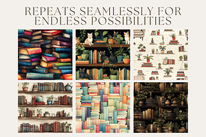 8 Books Seamless Repeating Patterns