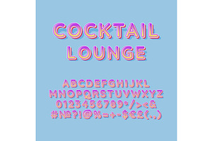 Cocktail lounge header vintage font, a Templates & Theme by IMG Visuals