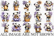 Whimsical Spring Panda Clipart PNG, a Seasonal Illustration by Canvas Craft (Thumbnail 3 of 7)