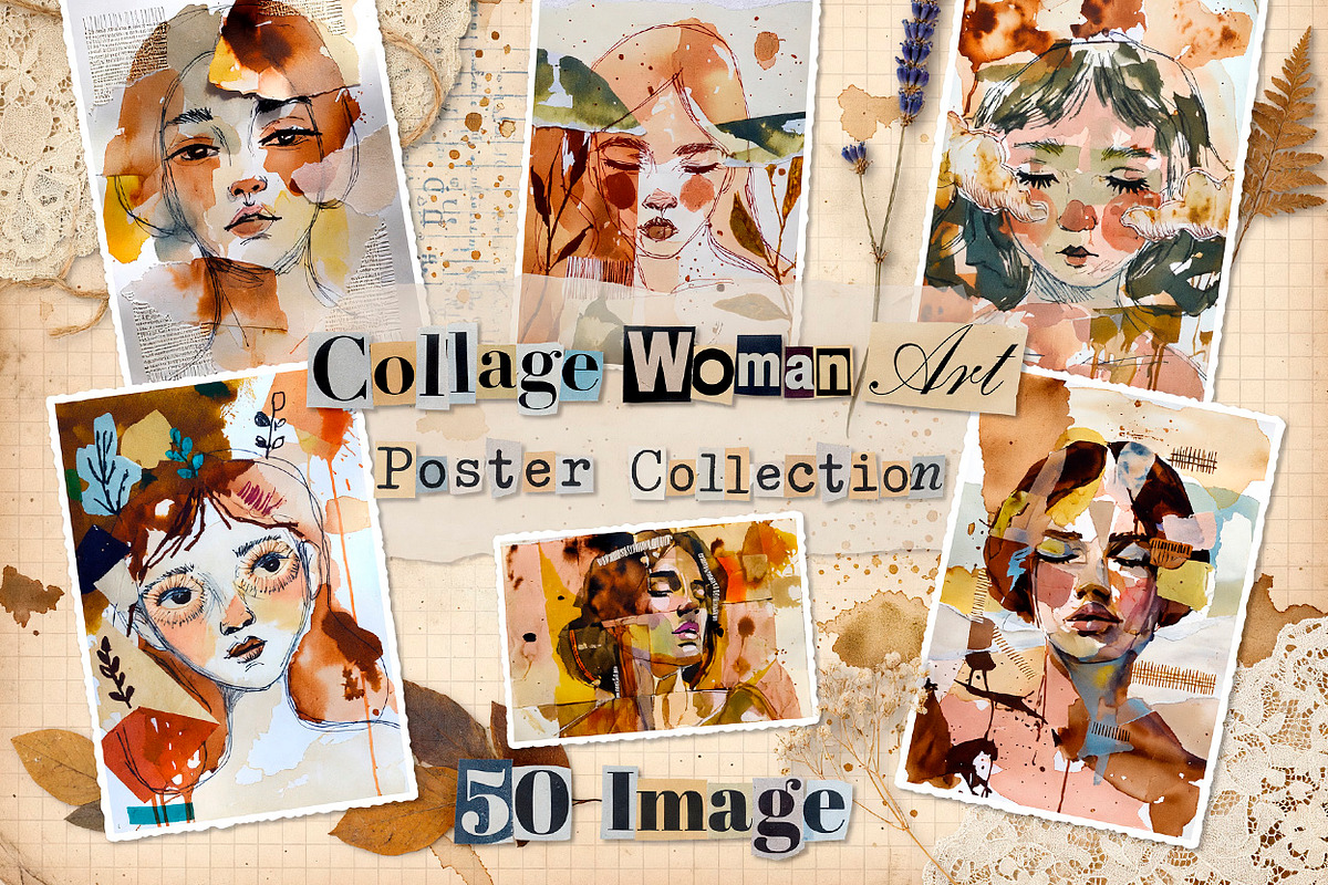 Collage Woman ART, a Wallpaper Graphic by O m N i  Studio (Photo 1 of 15)