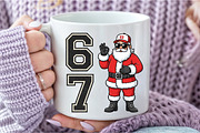 Six seven Santa Christmas PNG, a Seasonal Illustration by DreamCafeArt (Thumbnail 7 of 7)