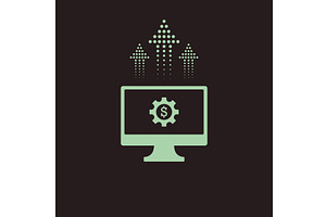 Fintech icon. Online banking concept, a Finance Illustration by Vector Creator