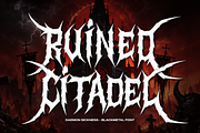 Daemon Sickness | Black Metal Font, a Blackletter Font by Denustudios (Thumbnail 2 of 12)