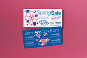White Blue Spring Sale Voucher, a Card Template by graphicook (Thumbnail 1 of 3)