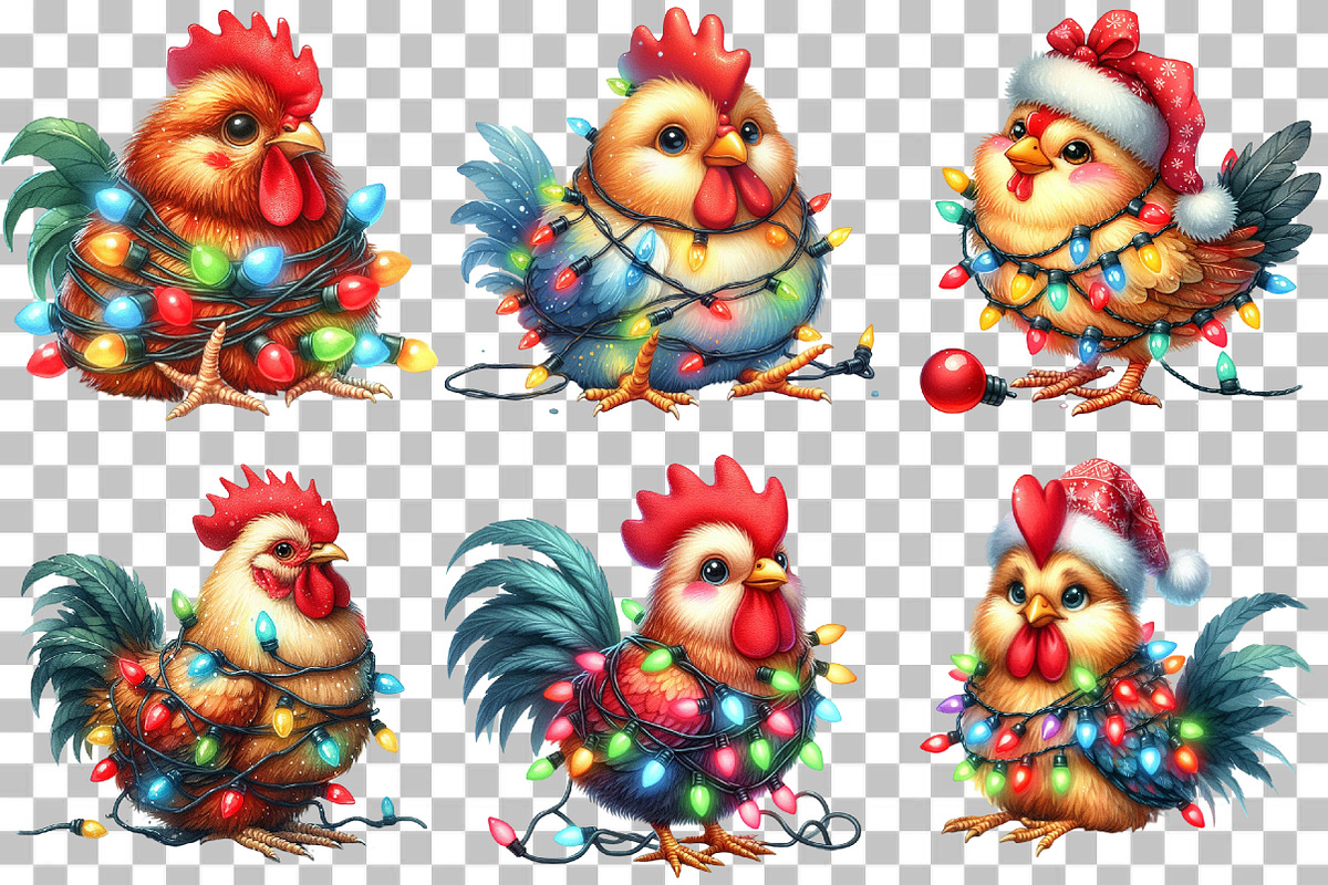 Watercolor Funny Rooster Chicken, an Illustration by DreamCafeArt (Photo 2 of 6)