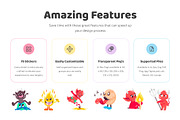 Devil Cartoon Stickers Set, an Emoji Icon by Vectors Market (Thumbnail 2 of 6)