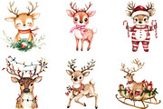 Cute Christmas Reindeer Sublimation, an Illustration by CraftArtStudio (Thumbnail 2 of 6)