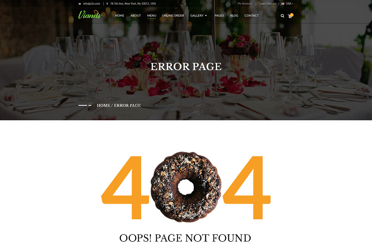 Viands Restaurant PSD Template, a Landing Page Template by Andit themes (Photo 20 of 20)