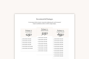 Entrepreneur Pricing Packages Page