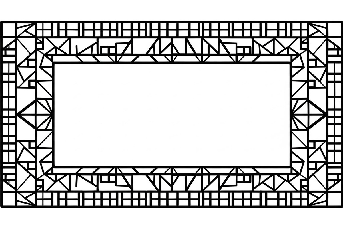 Geometric Border Frame Bundle, an Illustration by Designer_Momina (Photo 25 of 31)