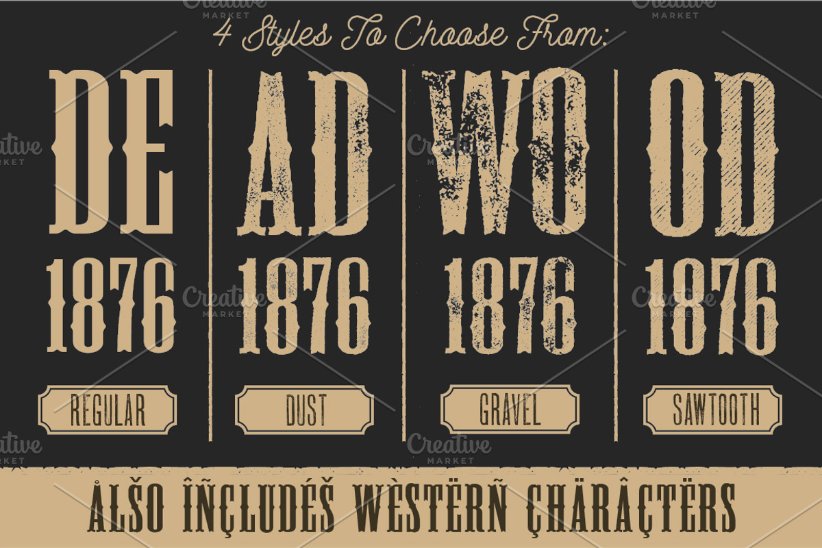 Deadwood Vintage Typeface w/Bonus preview 2