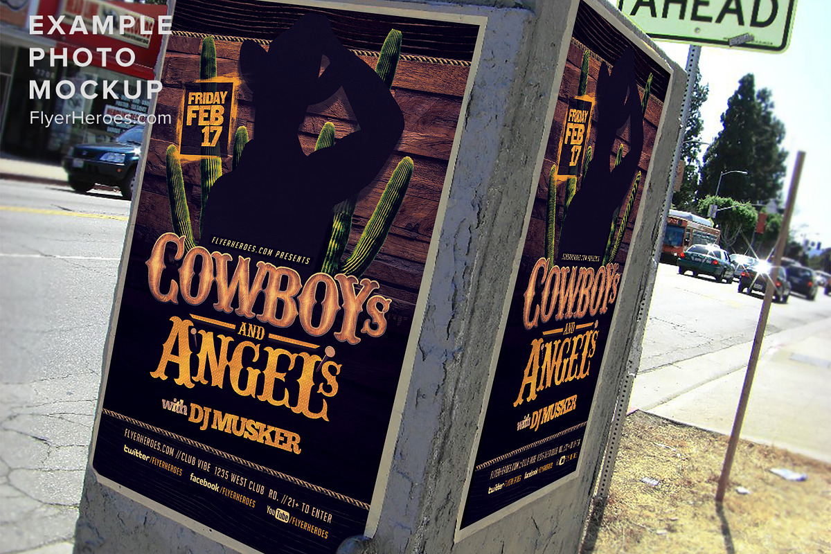 Cowboys and Angels Flyer Template, a Flyer Template by FlyerHeroes (Photo 4 of 4)