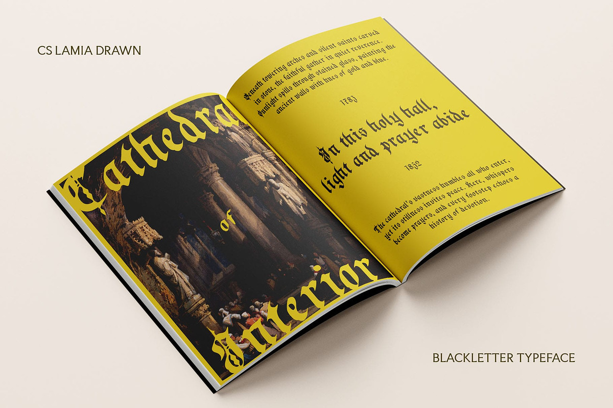 CS Lamia Drawn, a Blackletter Font by Craft Supply Co. (Photo 6 of 8)