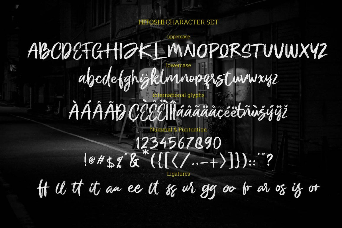 Hitoshi SVG Font preview 4