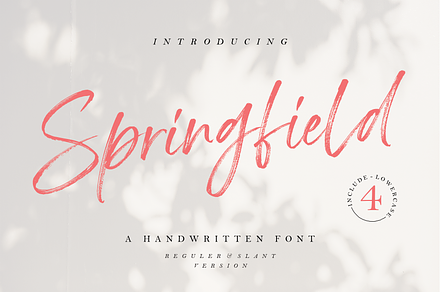 Springfield | Handwritten Font