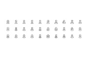 160 Avatars Line Icons, an Outline Icon by Vectors Market (Thumbnail 3 of 3)