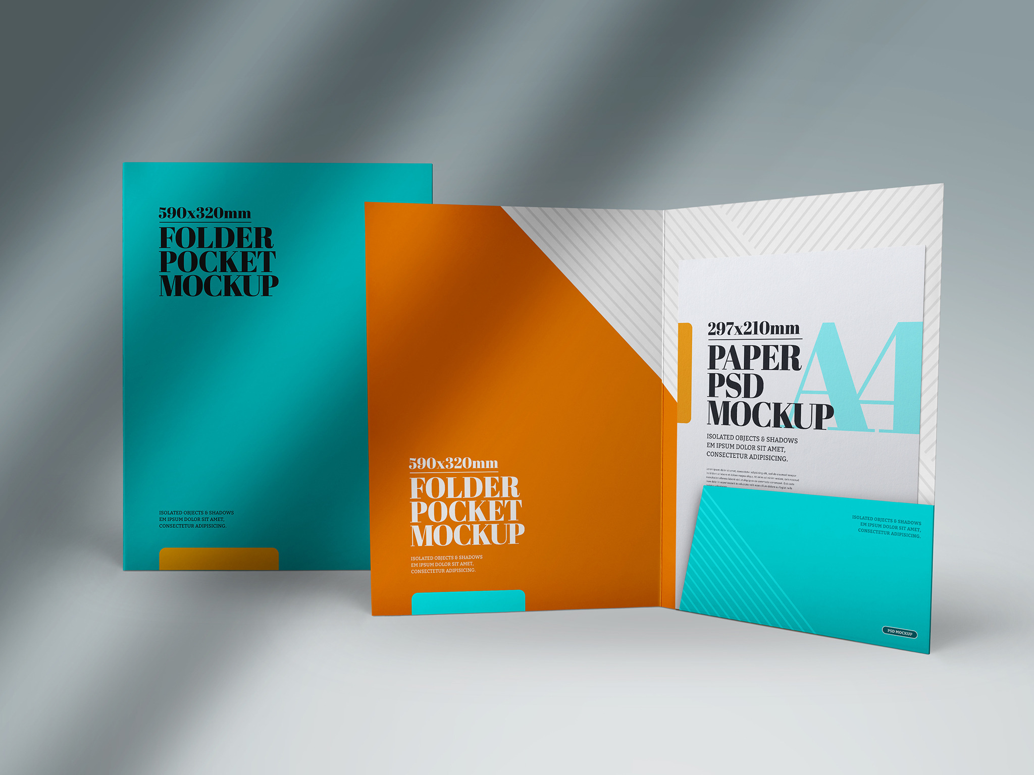 Folder Pocket Front View Mockup, a Product Mockup by Avelina Studio