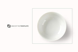 Top View Deep Ceramic Bowl Mockup